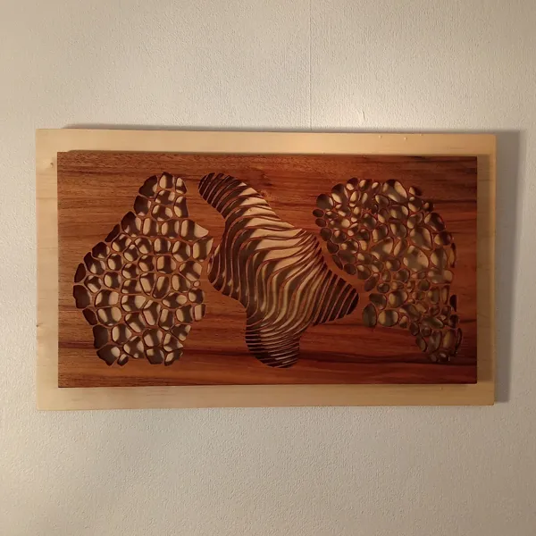 Scupture "Archipels intérieurs" Noyer - 25 x 45.5 cm